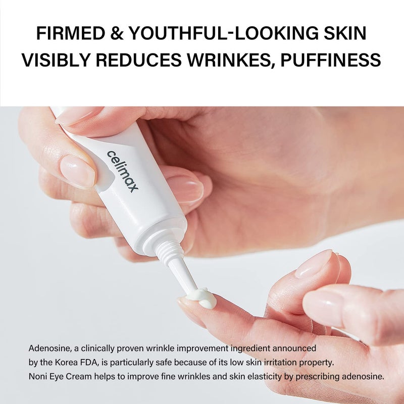 celimax Real Noni Eye Cream | with Noni Extract & Bakuchiol (Retinol), Anti Aging, For Wrinkle, Crows Feet & Under Eye, Dark Circles, Brightening, Hydrating, Sensitive For Skin, 20ml - Image 5